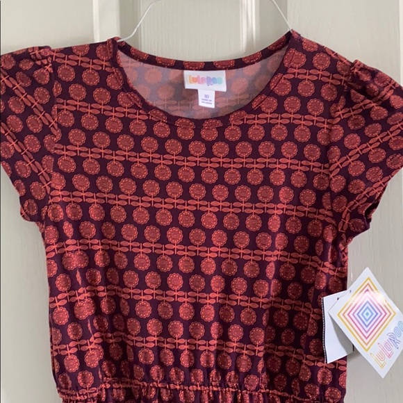 LuLaRoe Other - Girls lulaore MAE printed purple pink dress 10 NWT
